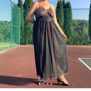 Vintage Rogers nylon tricot slip with flowers